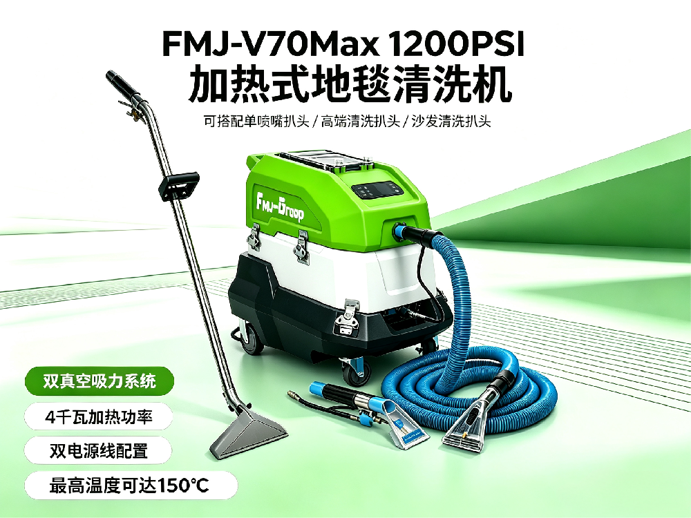 FMJ-V70MAX 中型 1200PSI水压 70kpa地毯清洗机 配地毯大扒 沙发扒头