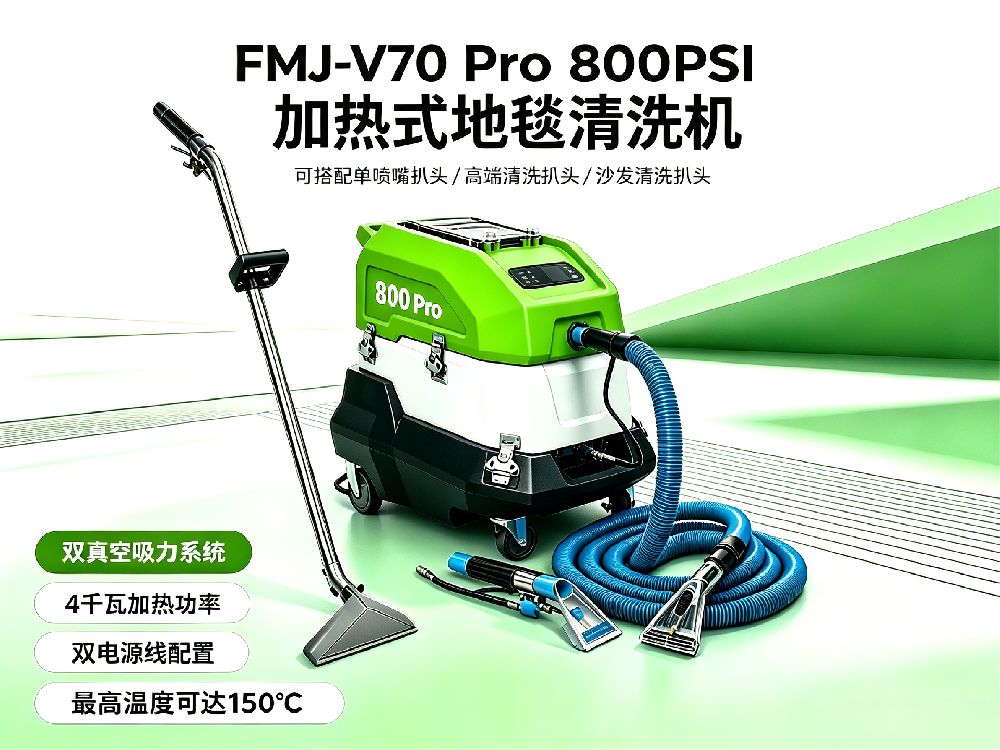 FMJ-V70Pro 中型 800PSI水压 70kpa地毯清洗机 配地毯大扒 沙发扒头