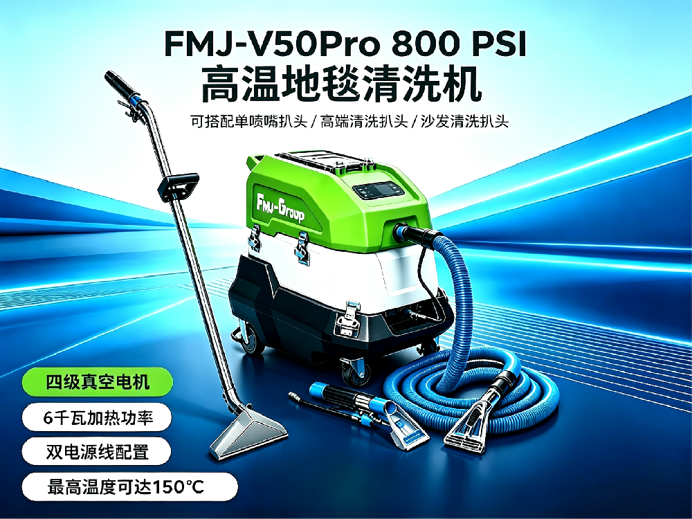FMJ-V50Pro 中型 800PSI水压 50kpa地毯清洗机 配地毯大扒 沙发扒头 宽扒头